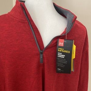 NWT Men’s Under Armour Loose Fit Infrared Coldgear Pullover in Red